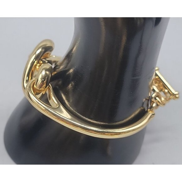 Roberto RFM L infinito Bracelet Bikini Line Gold Tone Metal Link Size 6.5" - Picture 8 of 12